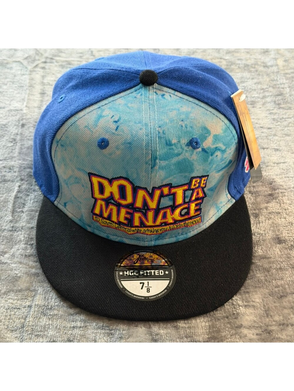 Headgear Classics Don't Be a Menace Fitted Hat Men's 7 1/8 Blue Black